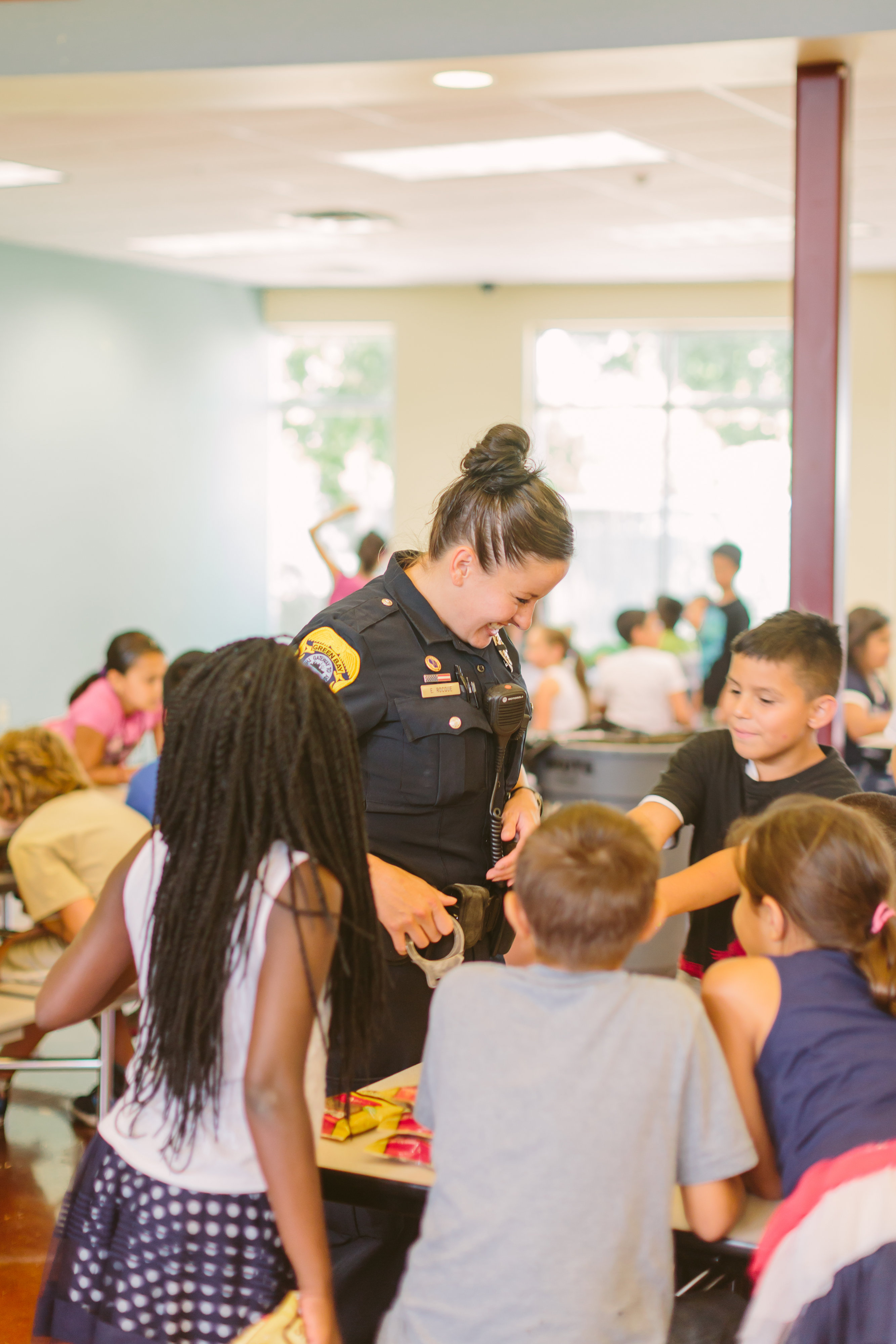 Police officer and youth