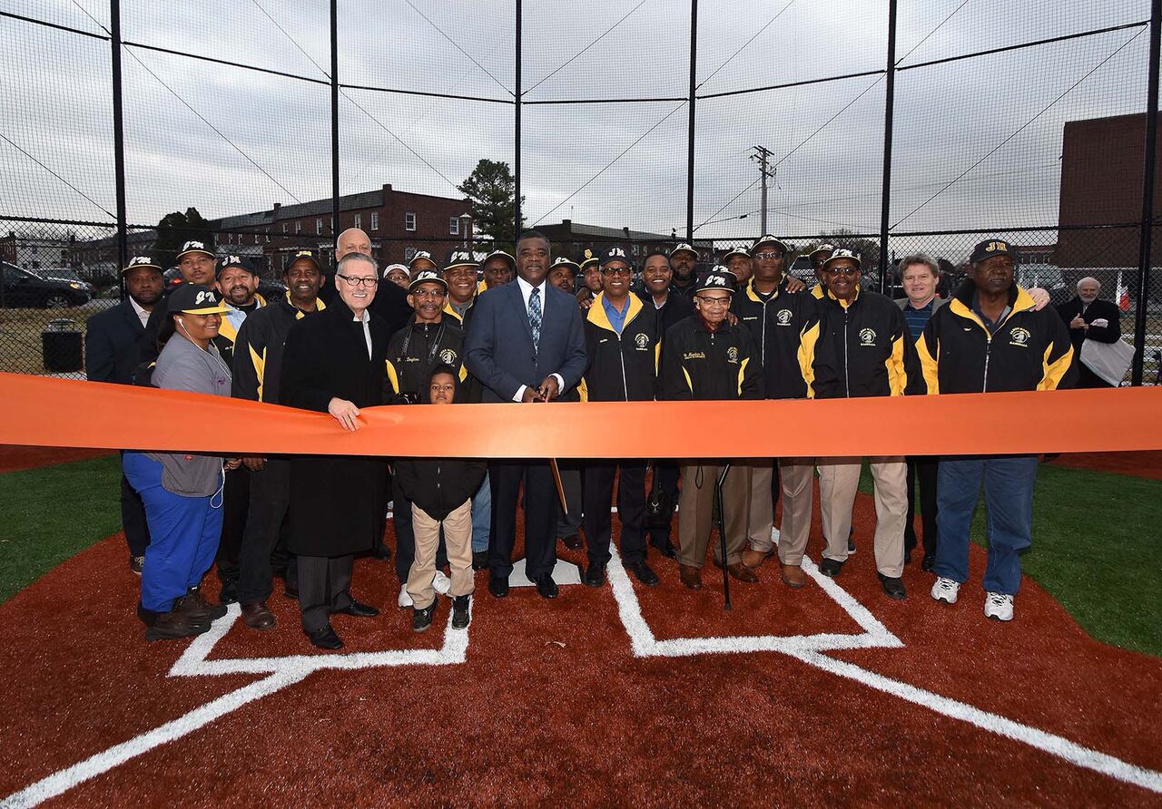 Ribbon cutting at Eddie Murray Field